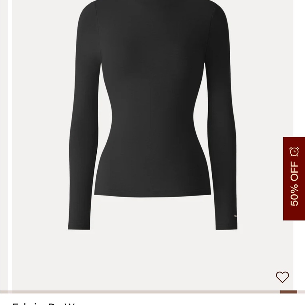 OGL ProWarm mock neck Black Women's Top with built-in bra